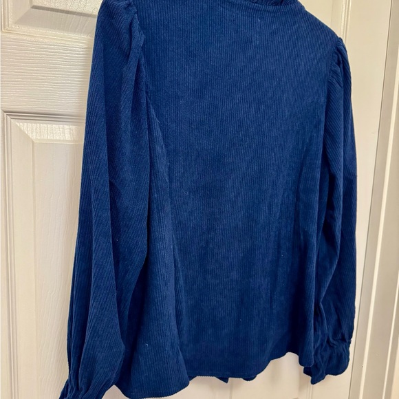 Umgee Navy Ruffle Blouse - Picture 5 of 5